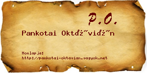 Pankotai Oktávián névjegykártya